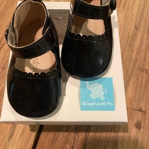 New black Elephantito baby Mary Jane size 2
